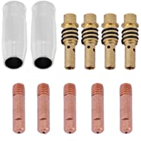 11 unids Boquillas Consejos de Contacto Titulares MIG Soldador Consumible Accesorio Fit para 15AK Torch Gun Soldadora